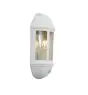 Ansell LED Applique Murale Latina Demi Lanterne Blanc - Convient pour E27 Jusuq'À 42W | IP65 - Détecteur de Mouvement et de Lumière